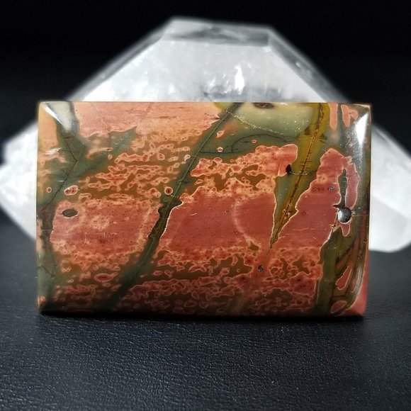 Large Cherry Creek Jasper Drilled Cab * 42.88 x 27.86 x 6.96mm * CCD5D3 - Picture 10 of 11